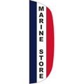 "MARINE STORE" 3' x 10' Stationary Message Flutter Flag